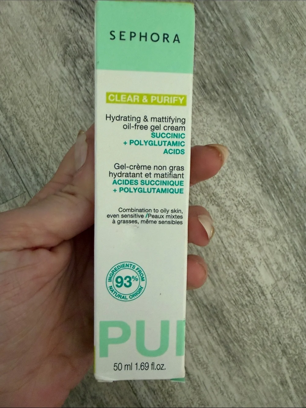 Sephora Mint Green & White Hydrating Mattifying Gel Cream
